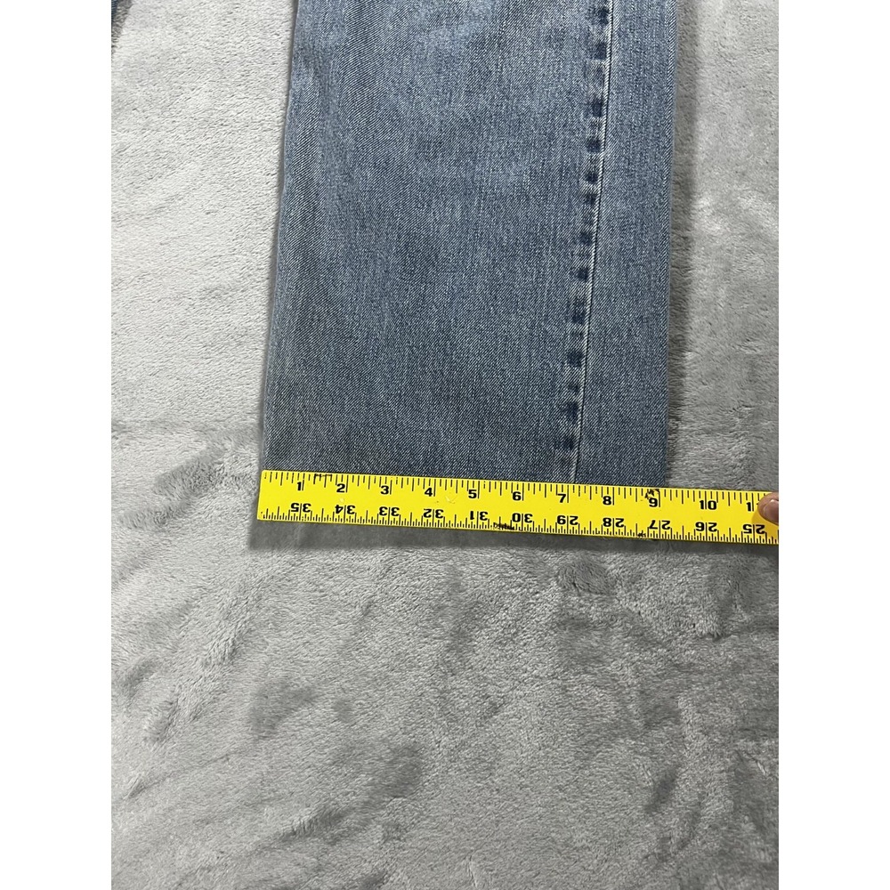 Levis 505 Jeans Mens 40x32 Blue Regular Straight Light Wash Denim - Picture 2 of 11